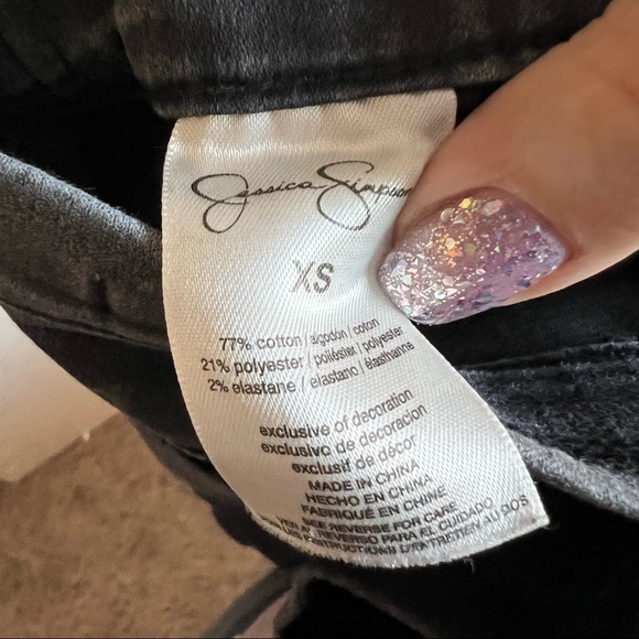 Jessica Simpson Faded Black Kiss Me Pull On Jeggings - Picture 9 of 9